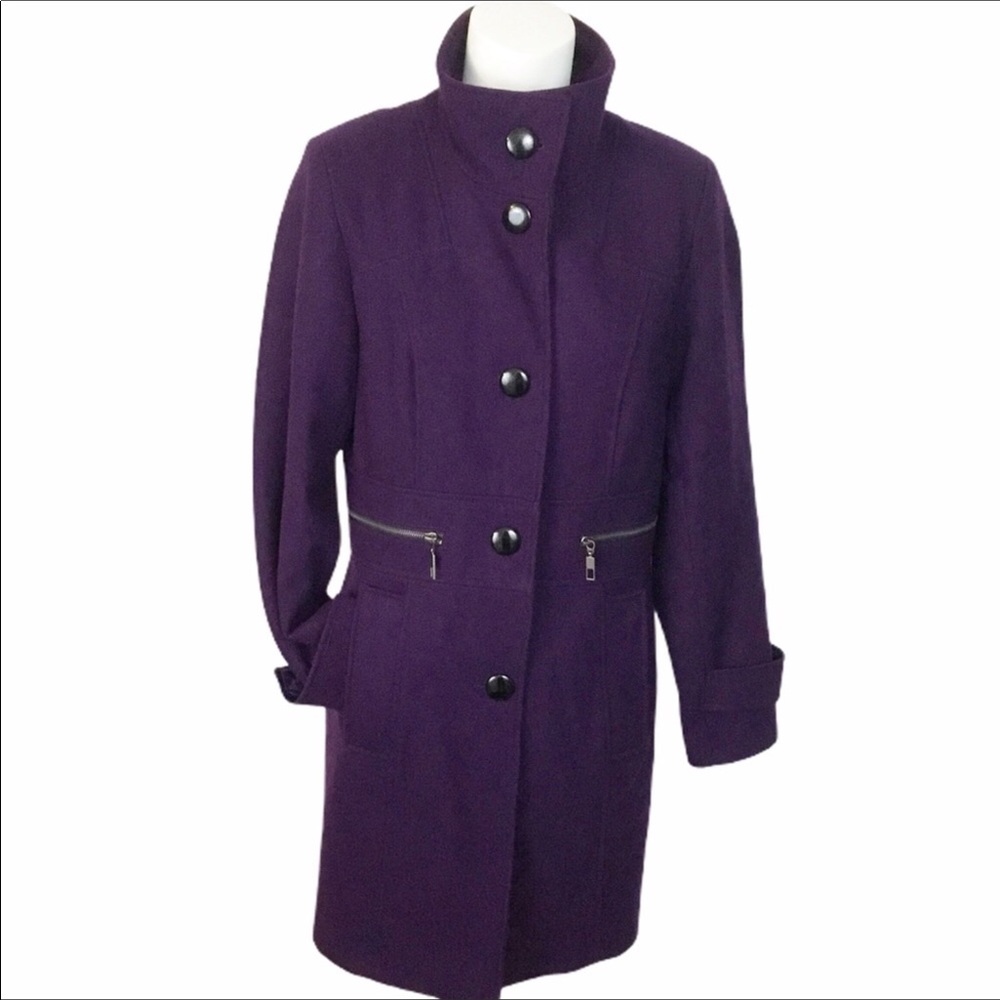 New York & Co. purple wool blend over coat